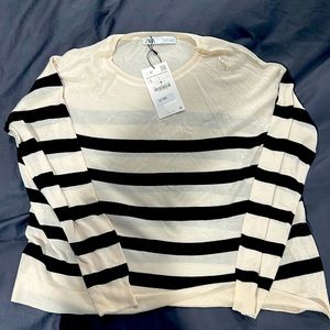Zara lightweight striped sweater